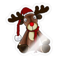 Santas Reindeer Rudolph Vector illustrations of Reindeer Rudolf Isolated  on White Background vector de Stock  Adobe Stock